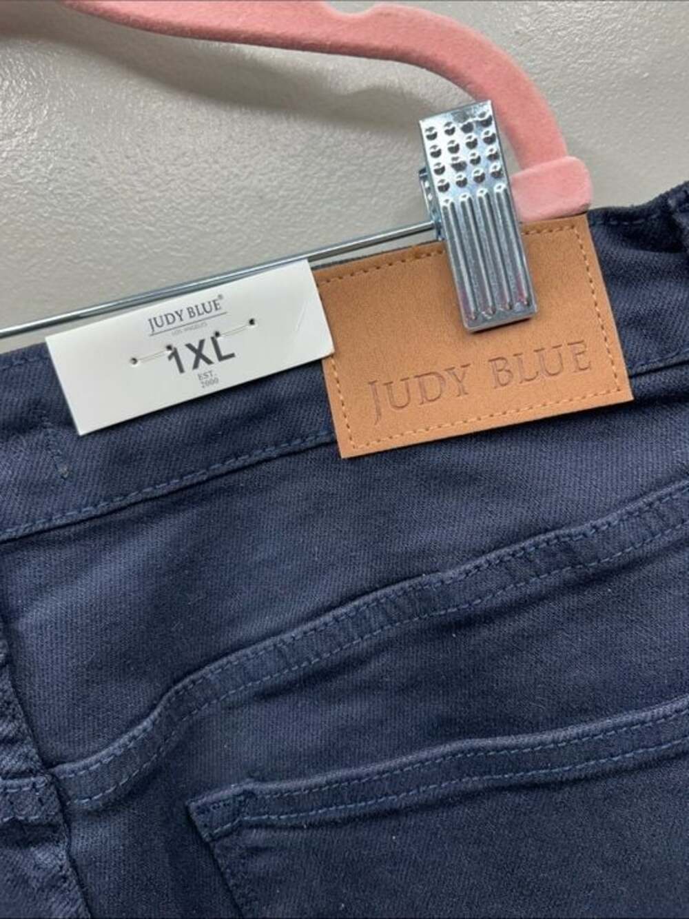 Judy Blue Dark Navy Rolled Hem Jean Shorts - Picture 9 of 12